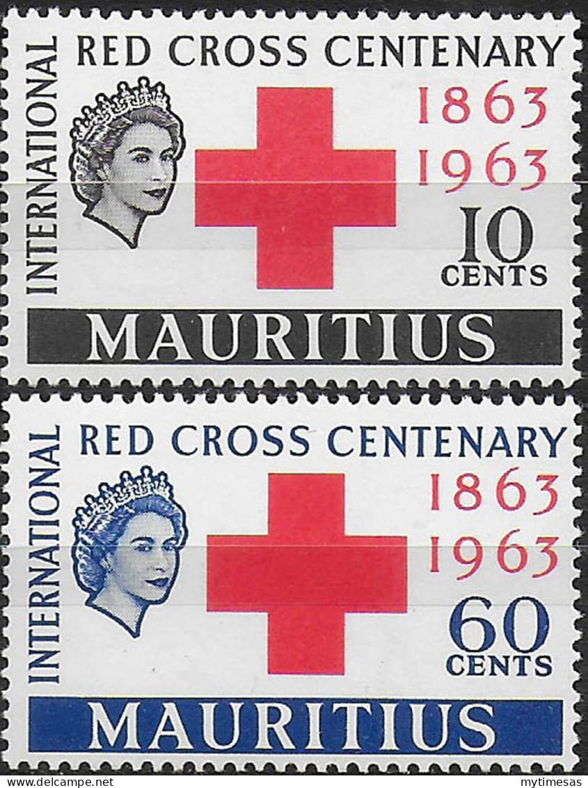 1963 Mauritius Red Cross Centenary 2v. MNH SG N. 312/13 - Otros & Sin Clasificación
