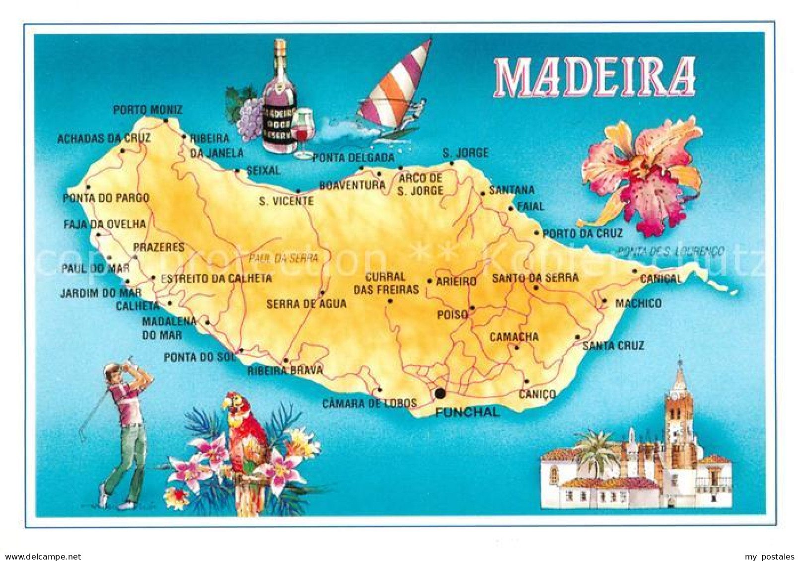 73267265 Madeira Panoramkarte Madeira - Sonstige & Ohne Zuordnung