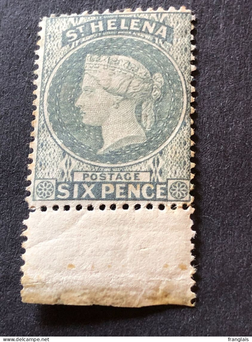 SAINT HELENA  SG 2   6d Blue, Perf 14, Clean-cut Perforation. MNH** But Marks On Verso - St. Helena