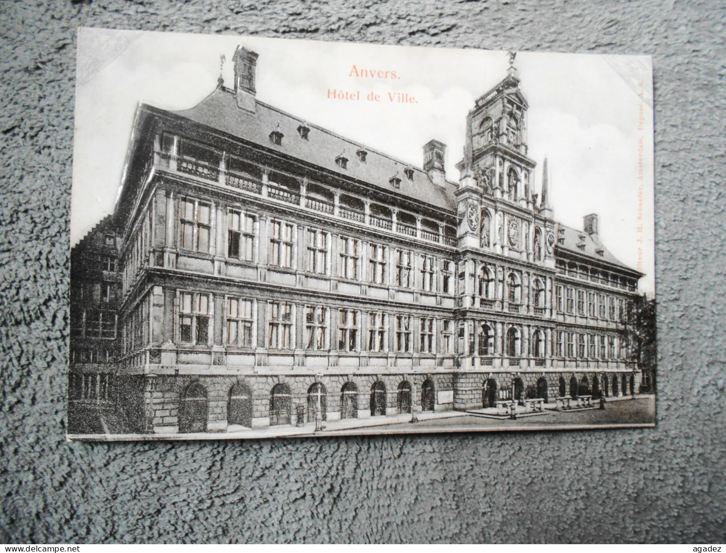 Cpa Anvers Antwerpen Hotel De Ville En Relief - Antwerpen