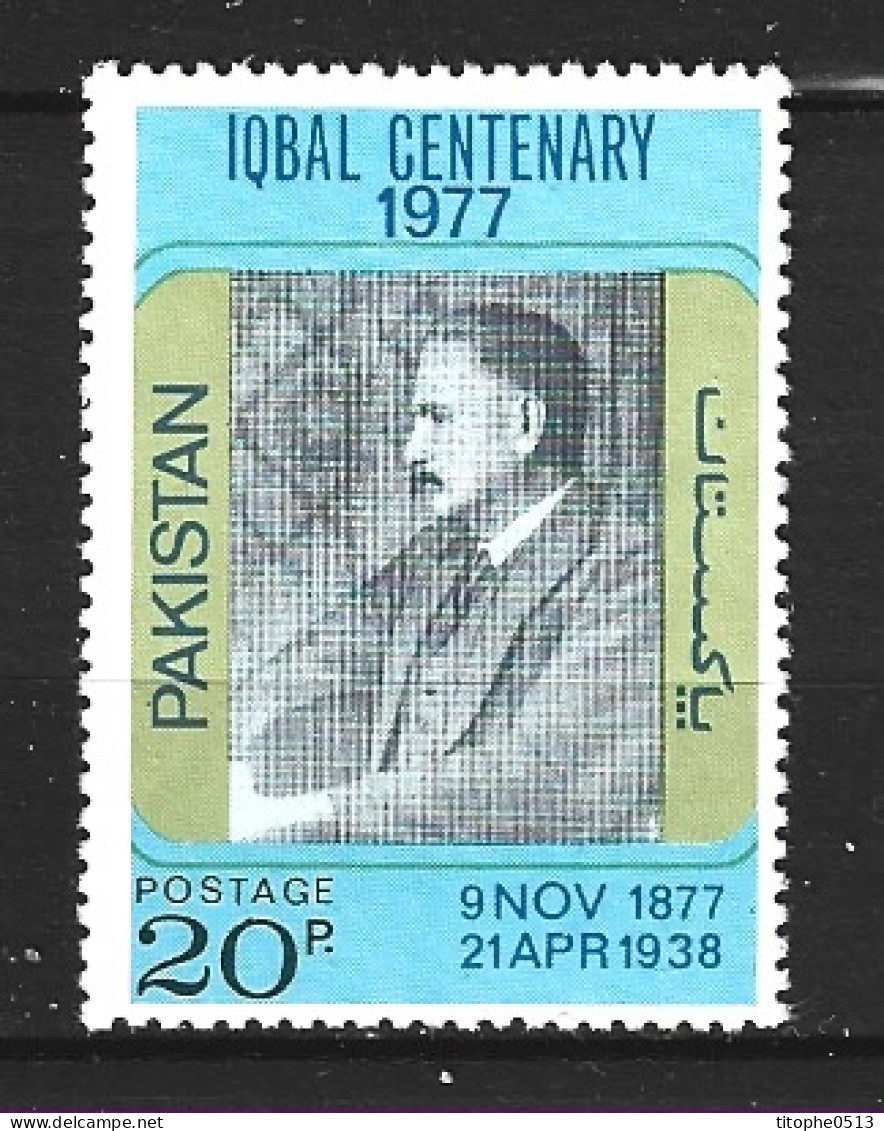 PAKISTAN. N°369 De 1974. Poète Iqbal. - Writers