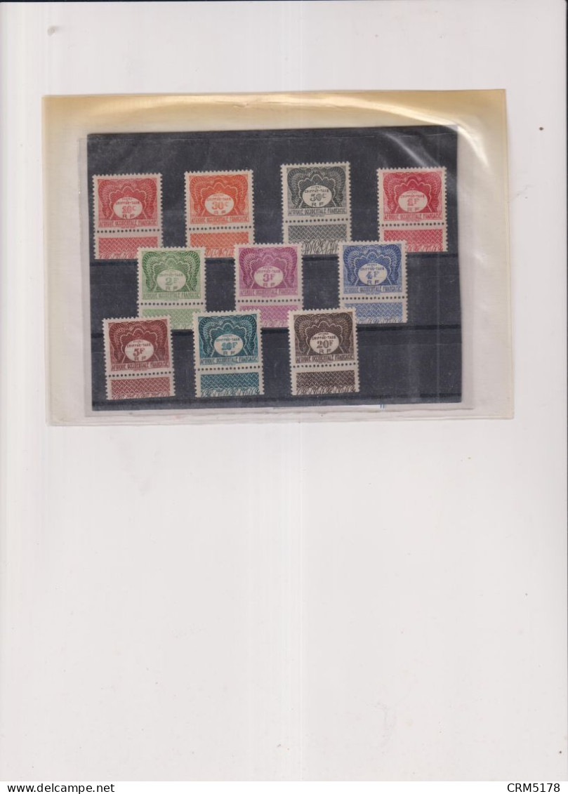TP-TAXE-A.O.F.1947- N° 1/10-XX-MNH-TB - Andere & Zonder Classificatie