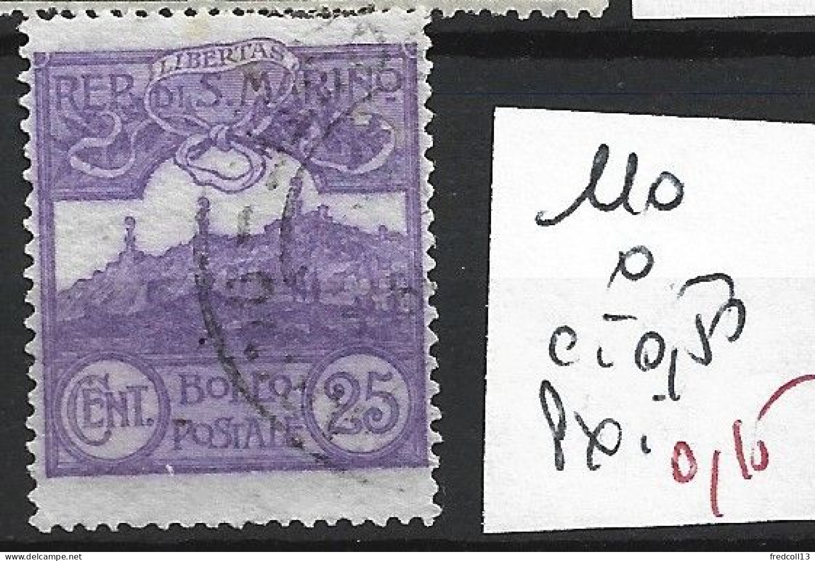SAINT-MARIN 110 Oblitéré Côte 0.50 € - Used Stamps