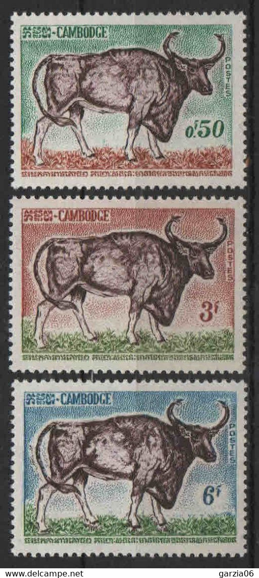 Cambodge - 1964  - Kouprey   - N° 144 à 146  -  Neufs ** -  MNH - Cambodge