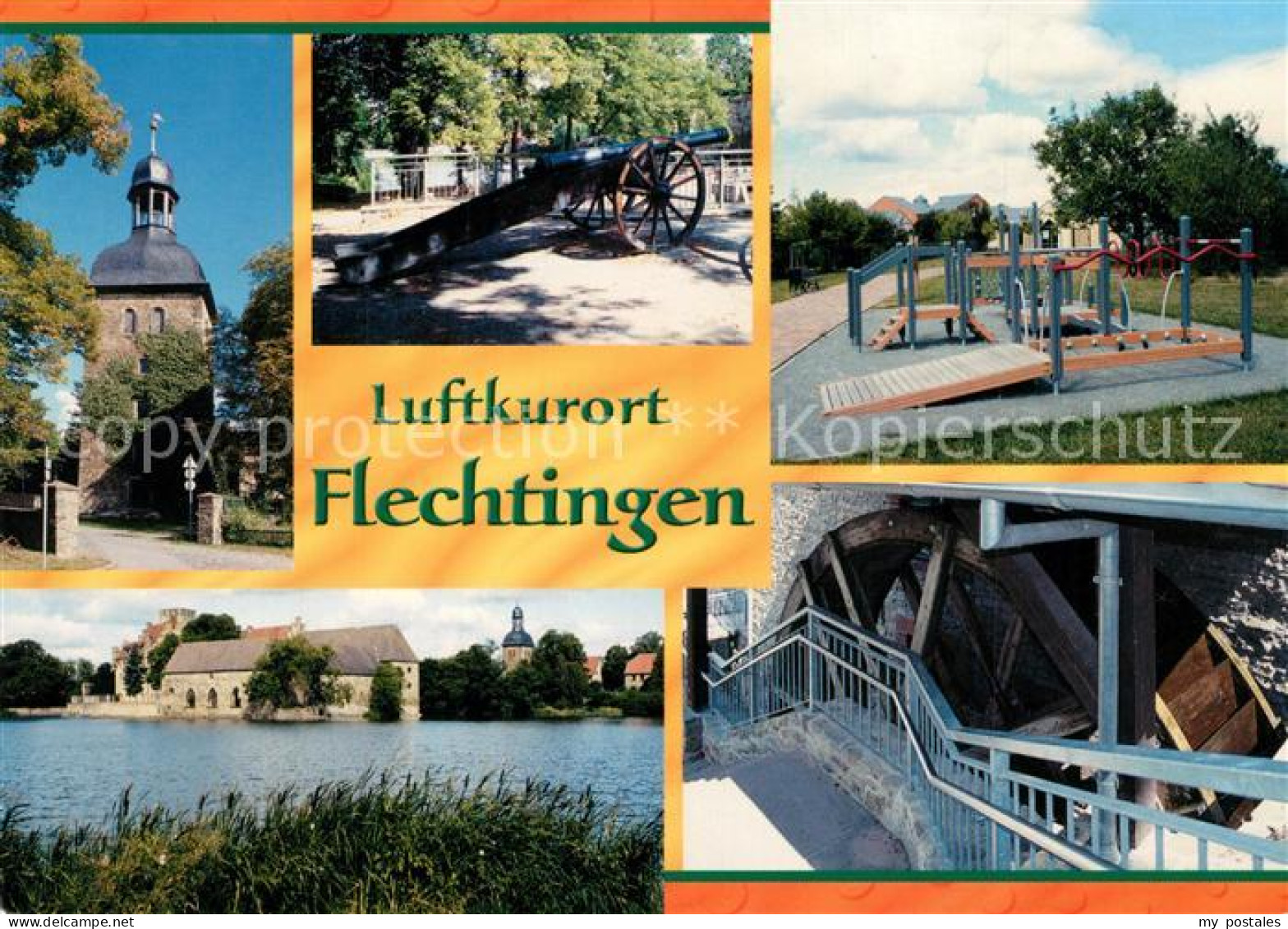 73266873 Flechtingen Kirche Kanonenplatz Spielplatz Wasserschloss Wassermuehle W - Sonstige & Ohne Zuordnung