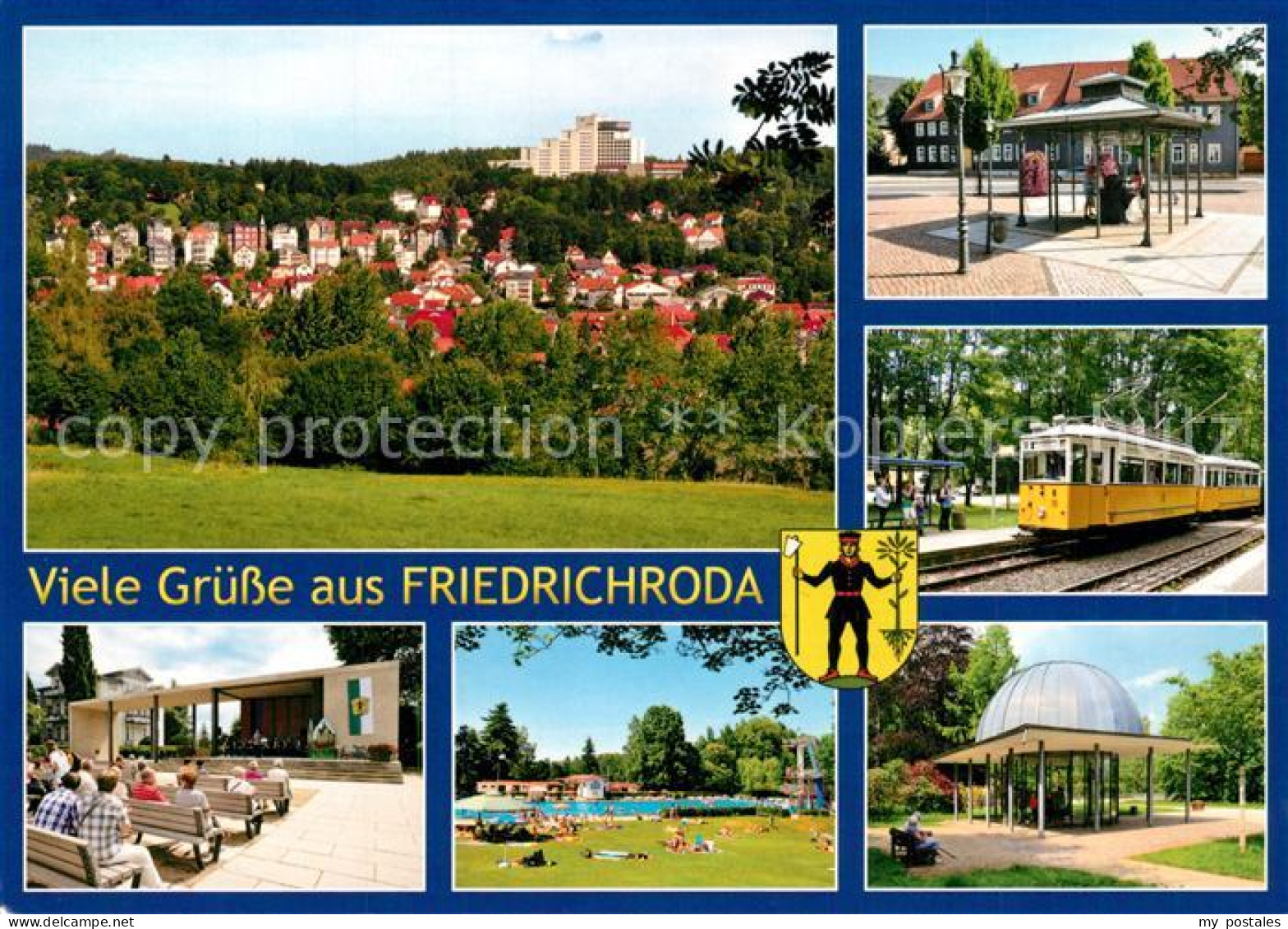 73266830 Friedrichroda Blick Vom Philosophenweg Freilichtbuehne Kurpark Schwimmb - Friedrichroda