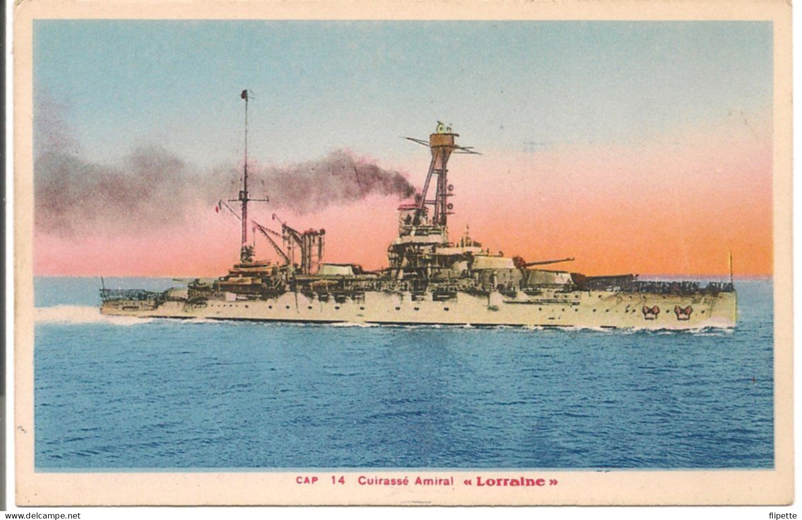 L150C1007 - Lot De Quatre Cartes - Cuirassé Et Mouilleur De Mines - Belles éditions Françaises - Warships
