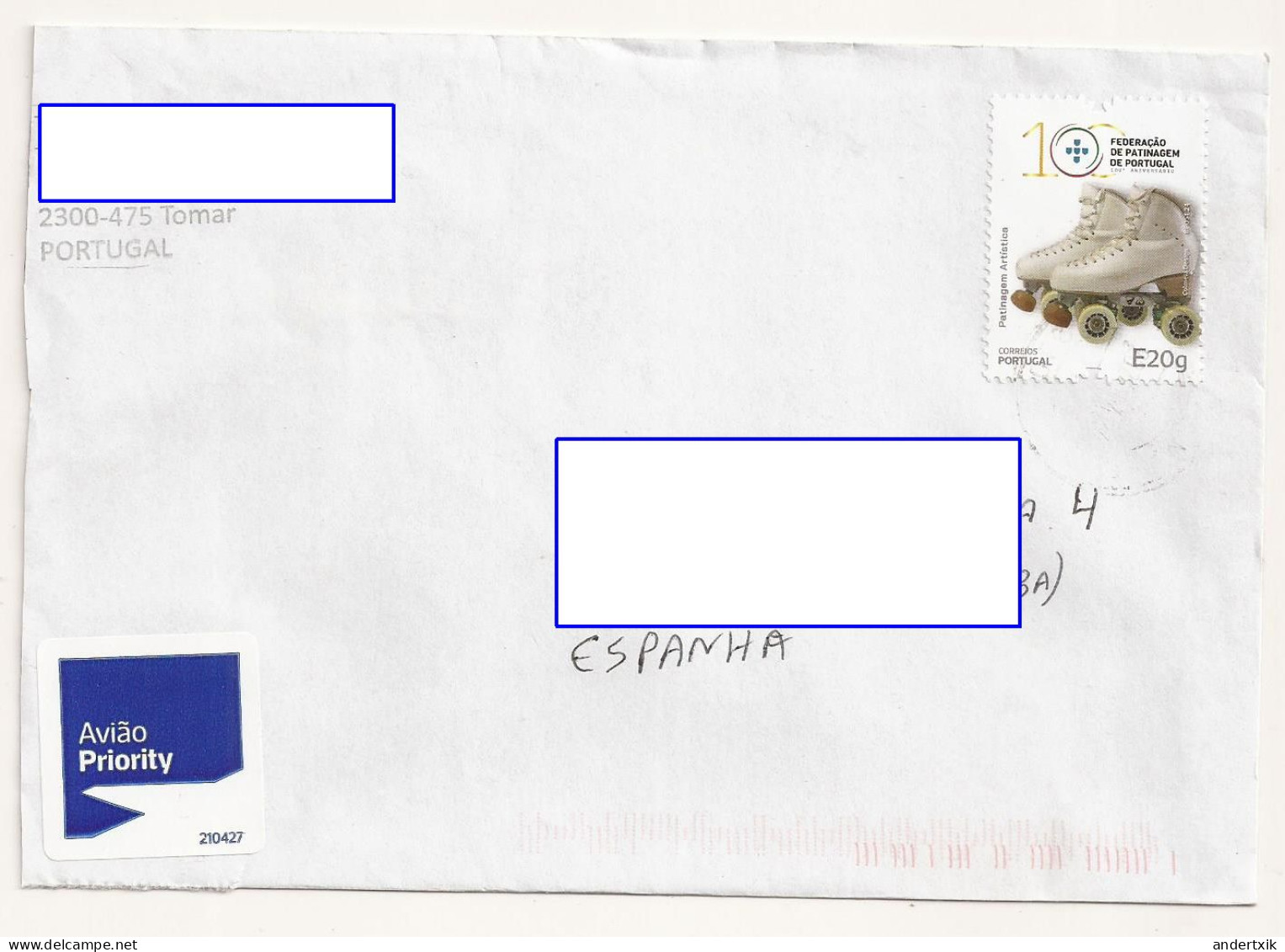 Portugal, Sobre 2024, PATINAJE ARTISTICO, E20g - Storia Postale