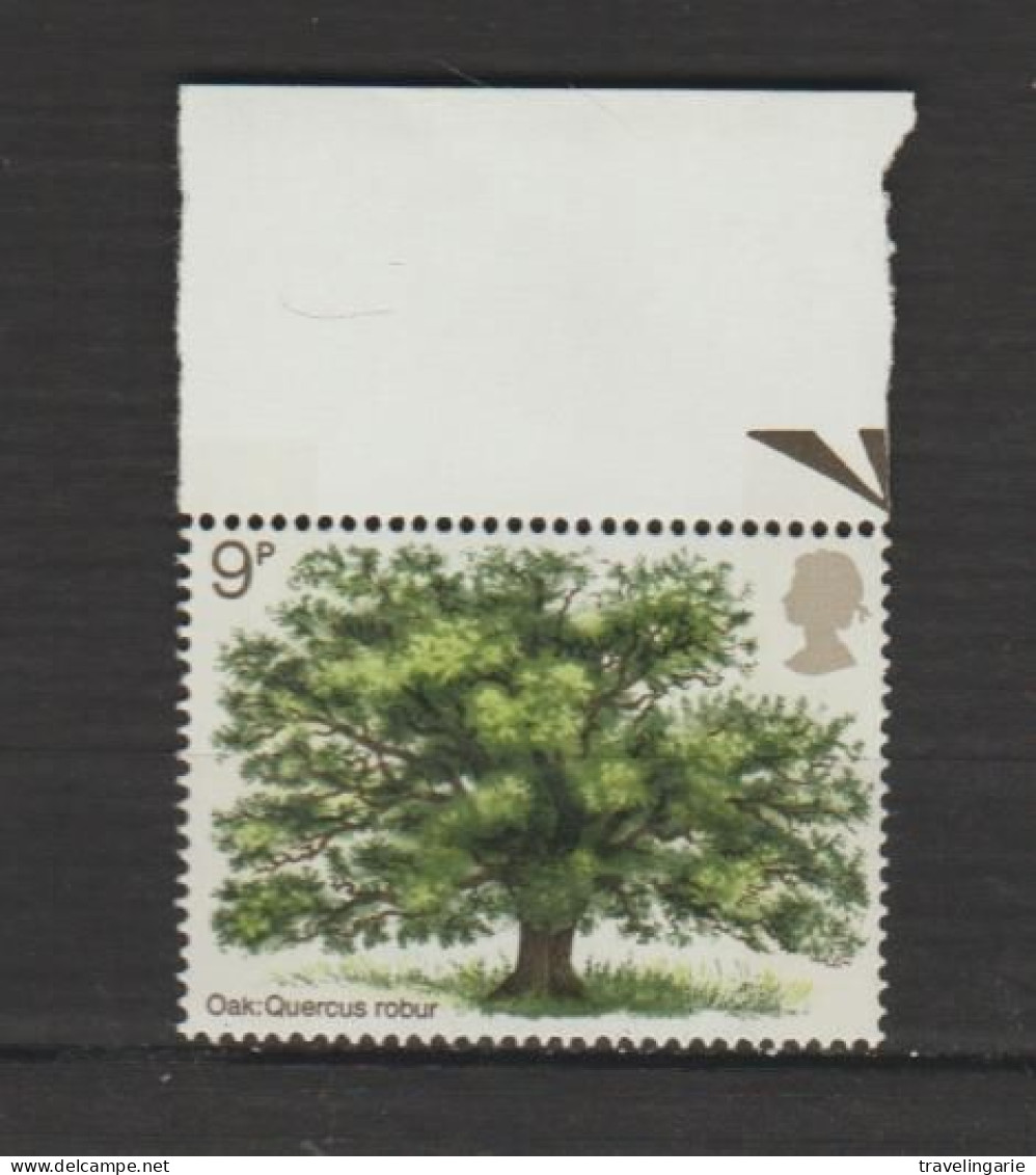 Great Britain 1973 Tree Planting Year: British Trees With Selvage Top MNH ** - Ongebruikt