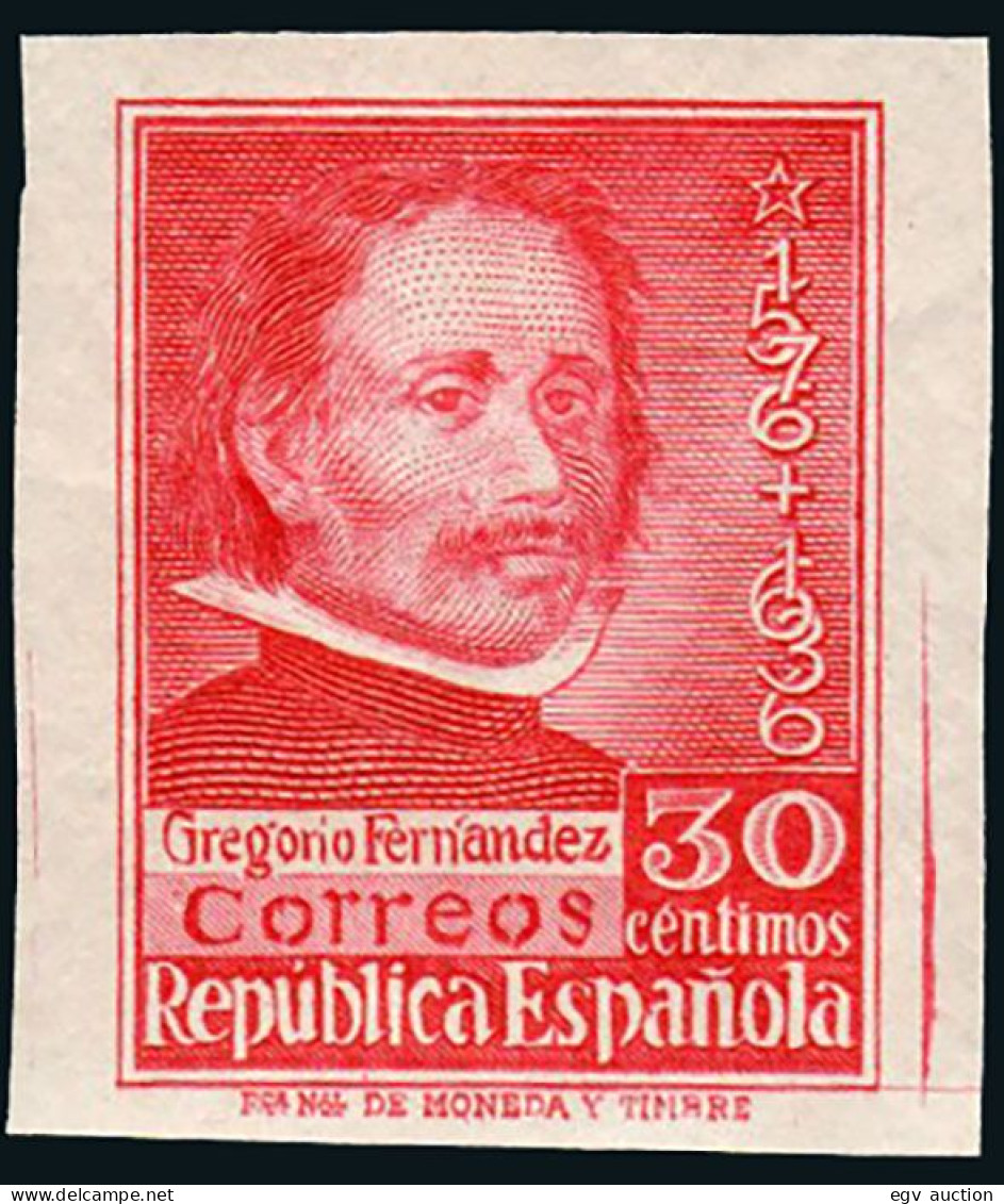 España - Edi ** 726 S/D - 1937 - III Cent. Muerte Gregorio Fernández - S/dentar - Unused Stamps