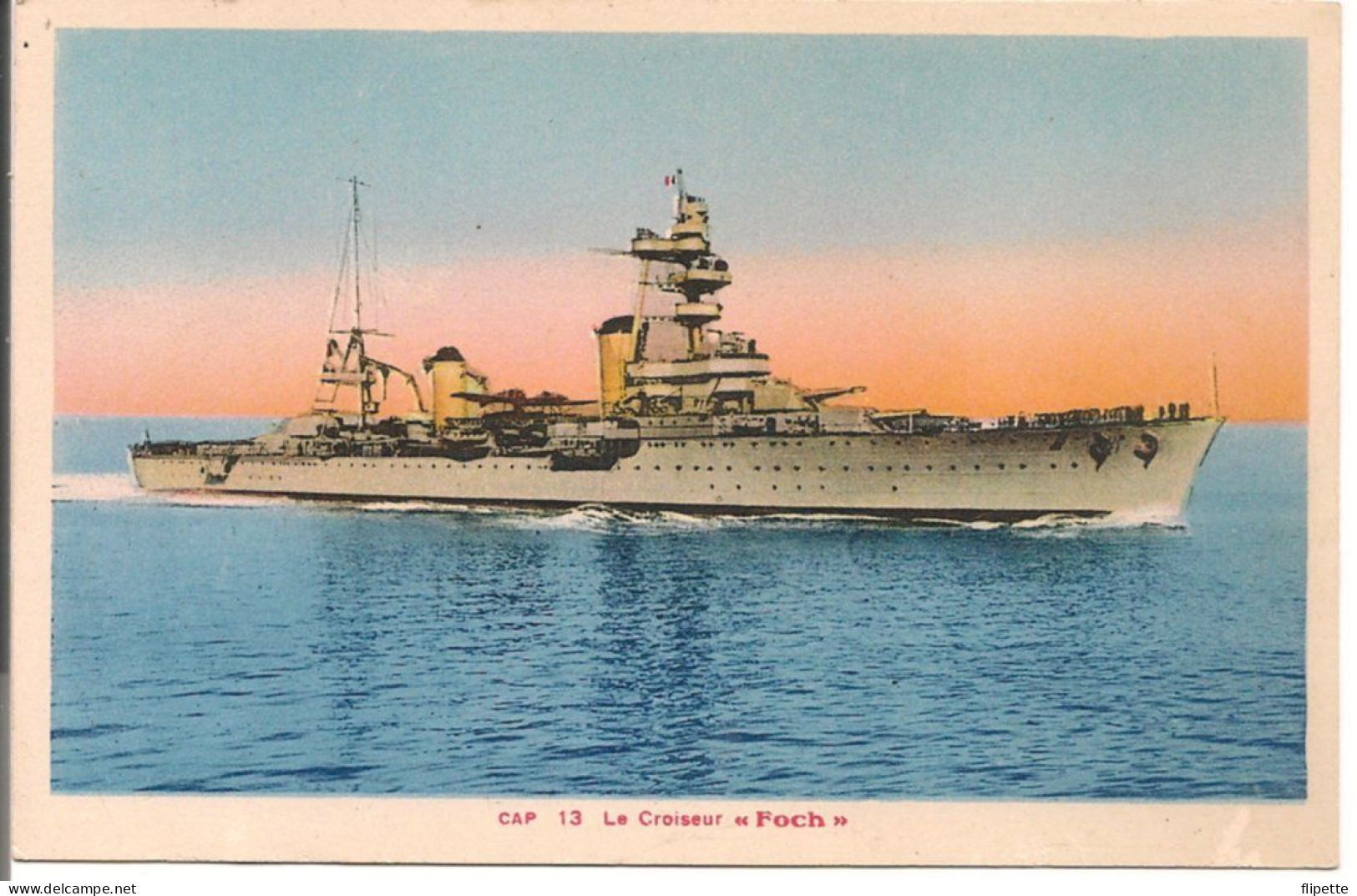 L150C1008 - Lot De Quatre Cartes - Croiseurs  - Belles éditions Françaises Et Bouvet - Warships
