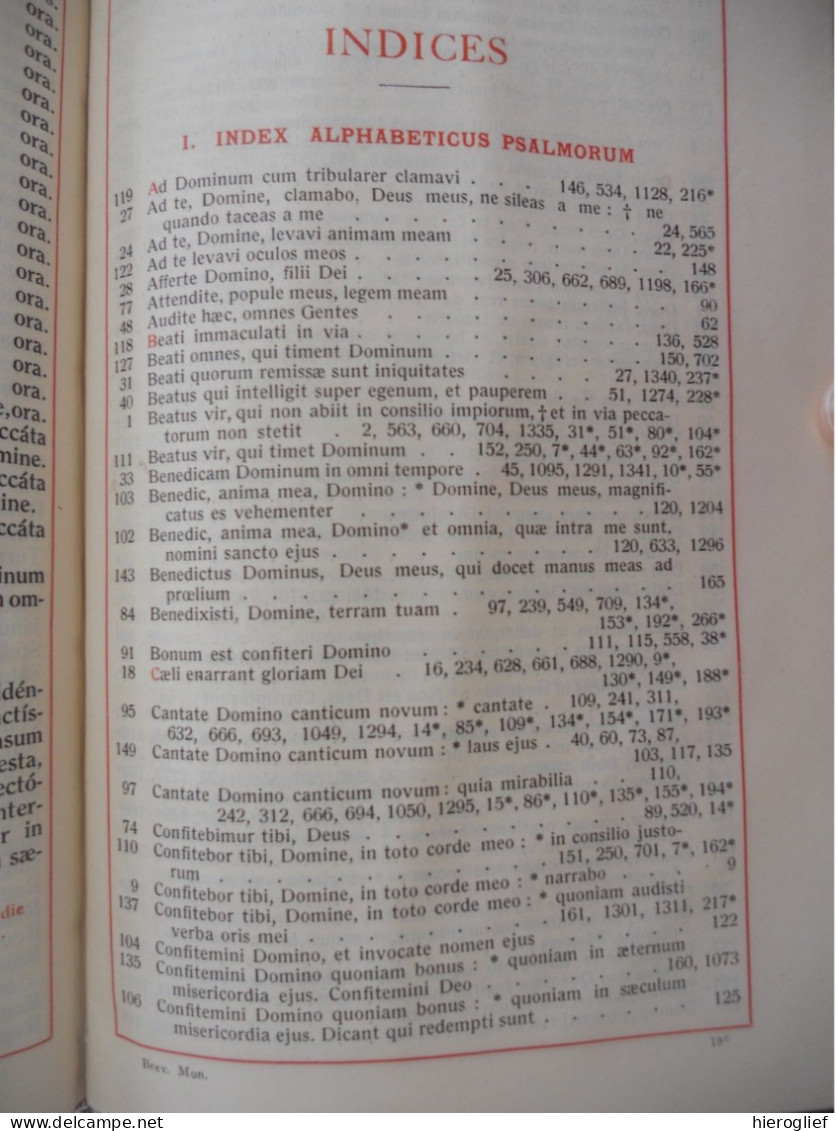 PSALTERIUM dispositum per hebdomadam secundum regulam SS.PATRIS NOSTRI BENEDICTI - breviarium monasticum 1925 Brugge