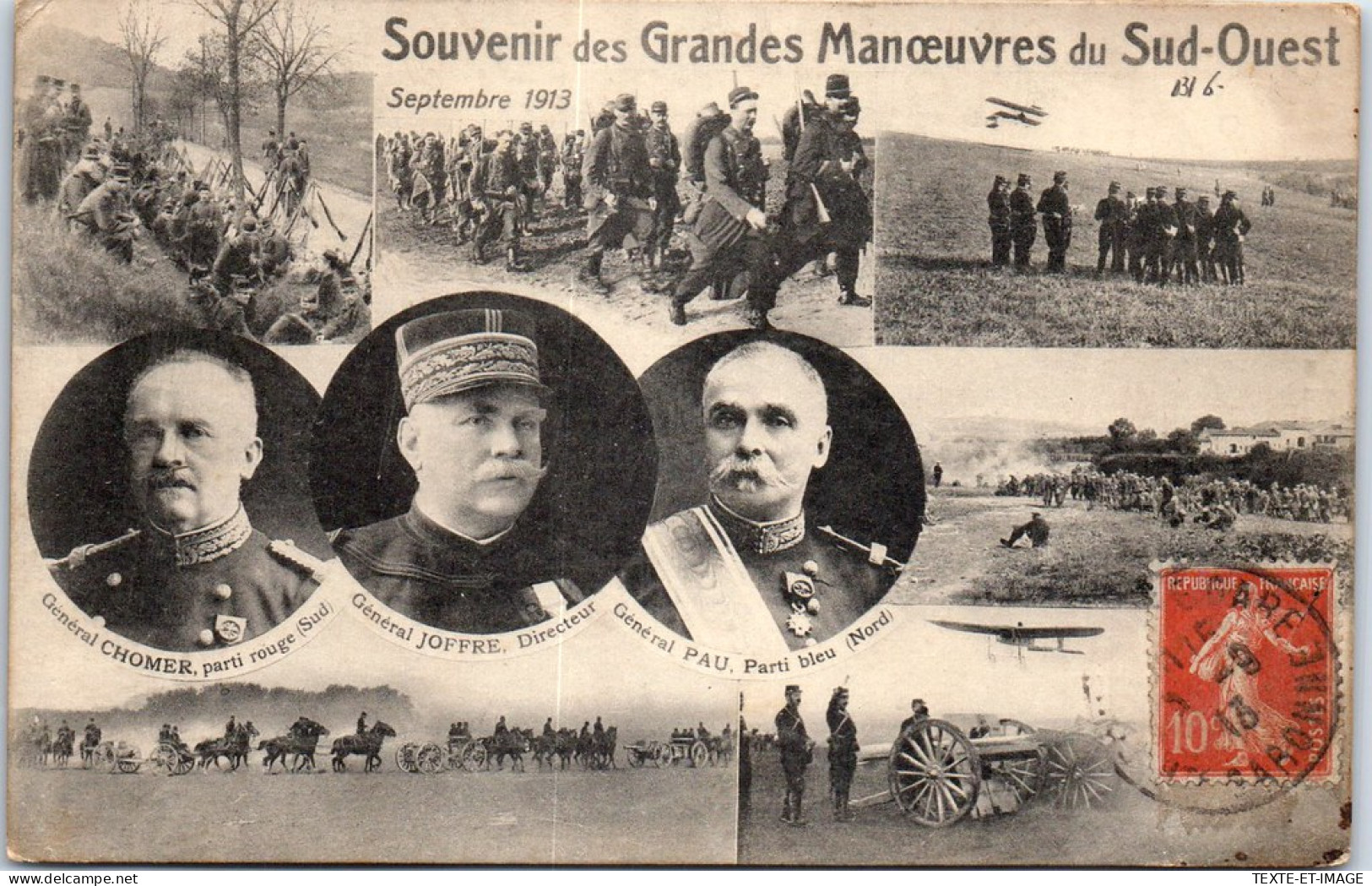 31 Manœuvre Du Sud Ouest 1913, Carte Souvenir  - Otros & Sin Clasificación