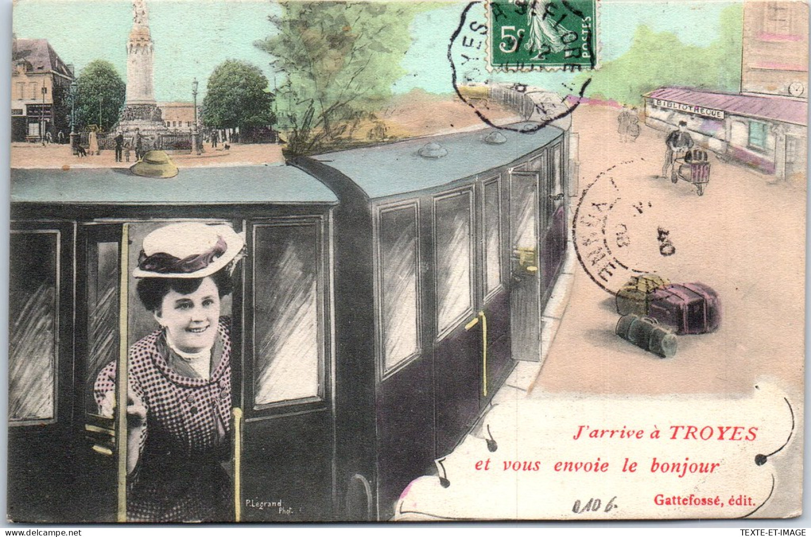 10 TROYES - L'arrive A Troyes, Carte Souvenir  - Troyes