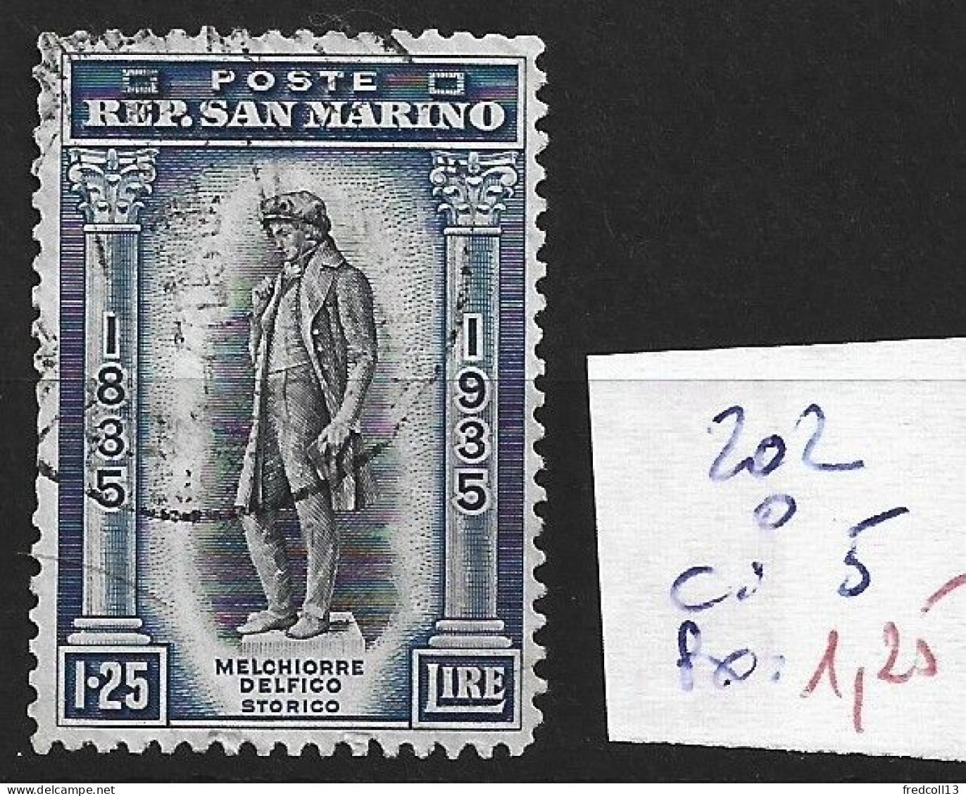 SAINT-MARIN 202 Oblitéré Côte 5 € - Used Stamps