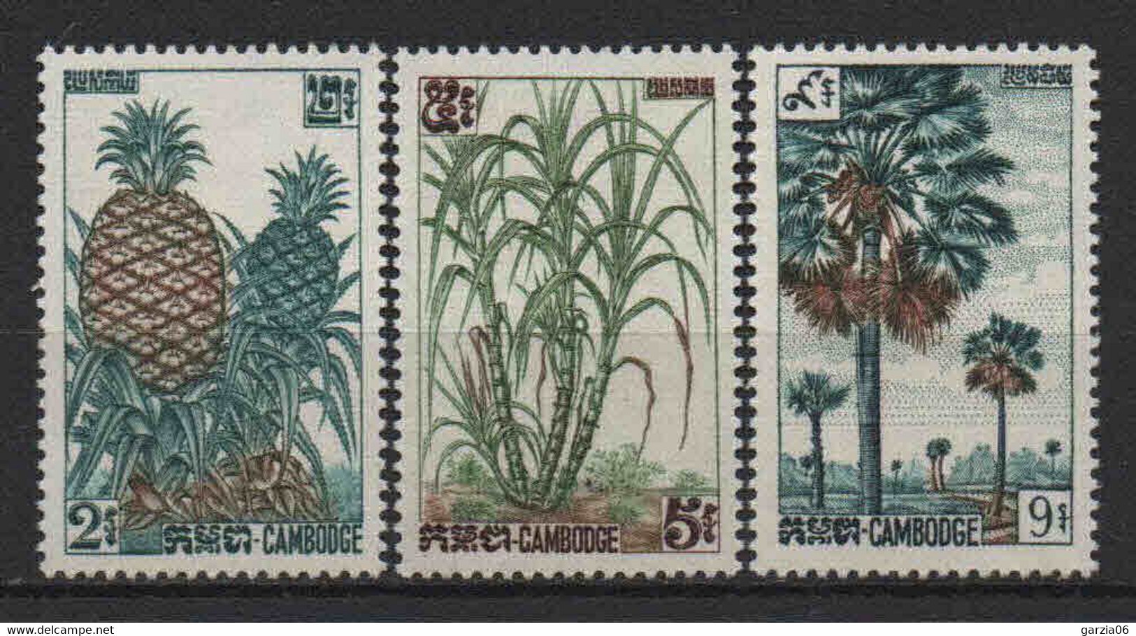 Cambodge - 1962  - Produits Agricoles  - N° 125 à 127   -  Neufs ** -  MNH - Kambodscha