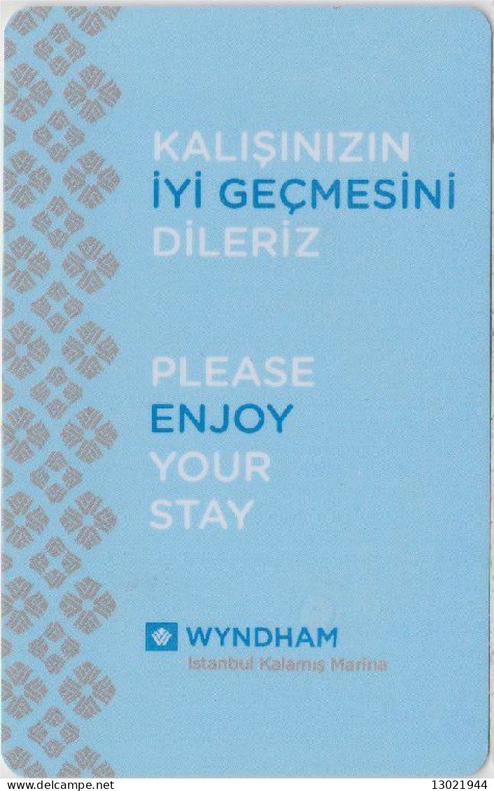 TURCHIA   KEY HOTEL  Wyndham Istanbul Kalamis Marina - Hotel Keycards