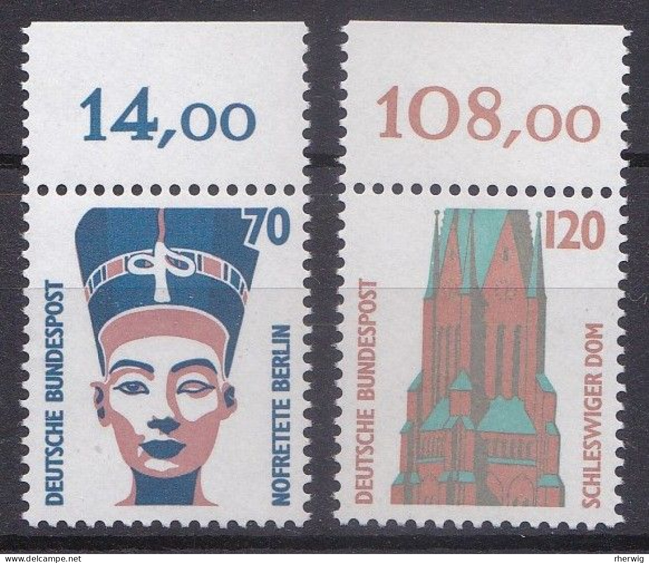 BRD, 1988, Nr. 1374-1375 ** Sehenswürdigkeiten (III), Beide Marken Mit Oberrand - Unused Stamps