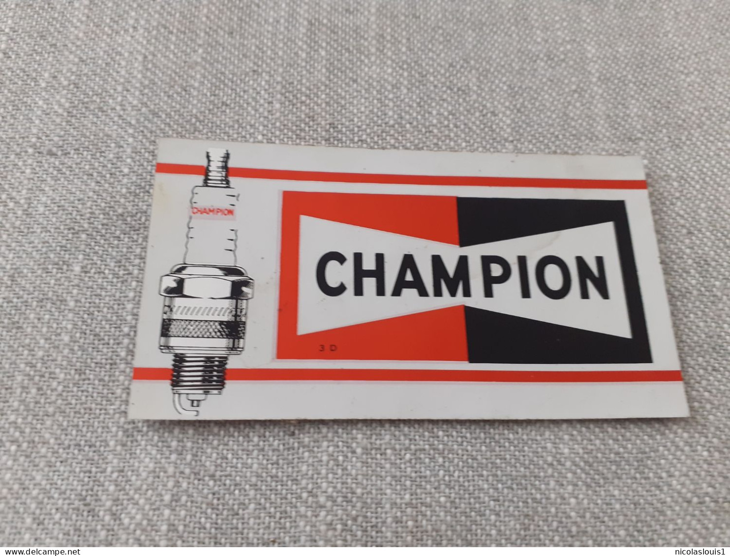 Autocollant Bougies Champion - Stickers