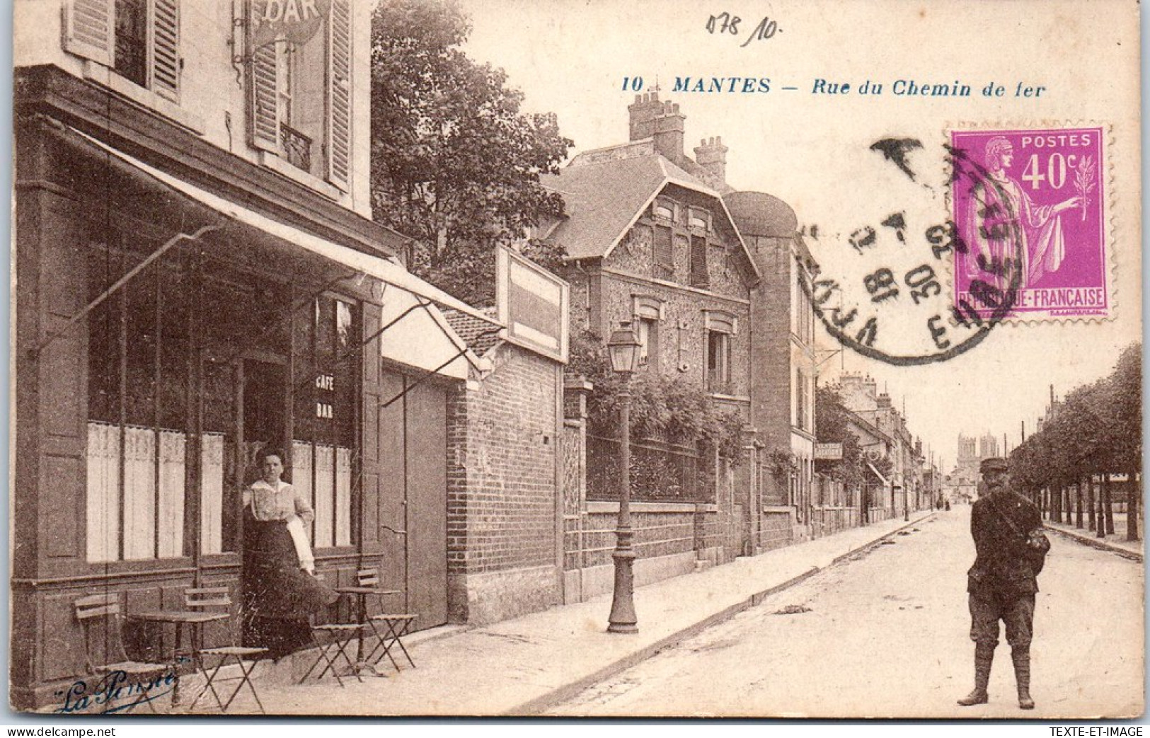 78 MANTES - La Rue Du Chemin De Fer  - Mantes La Jolie