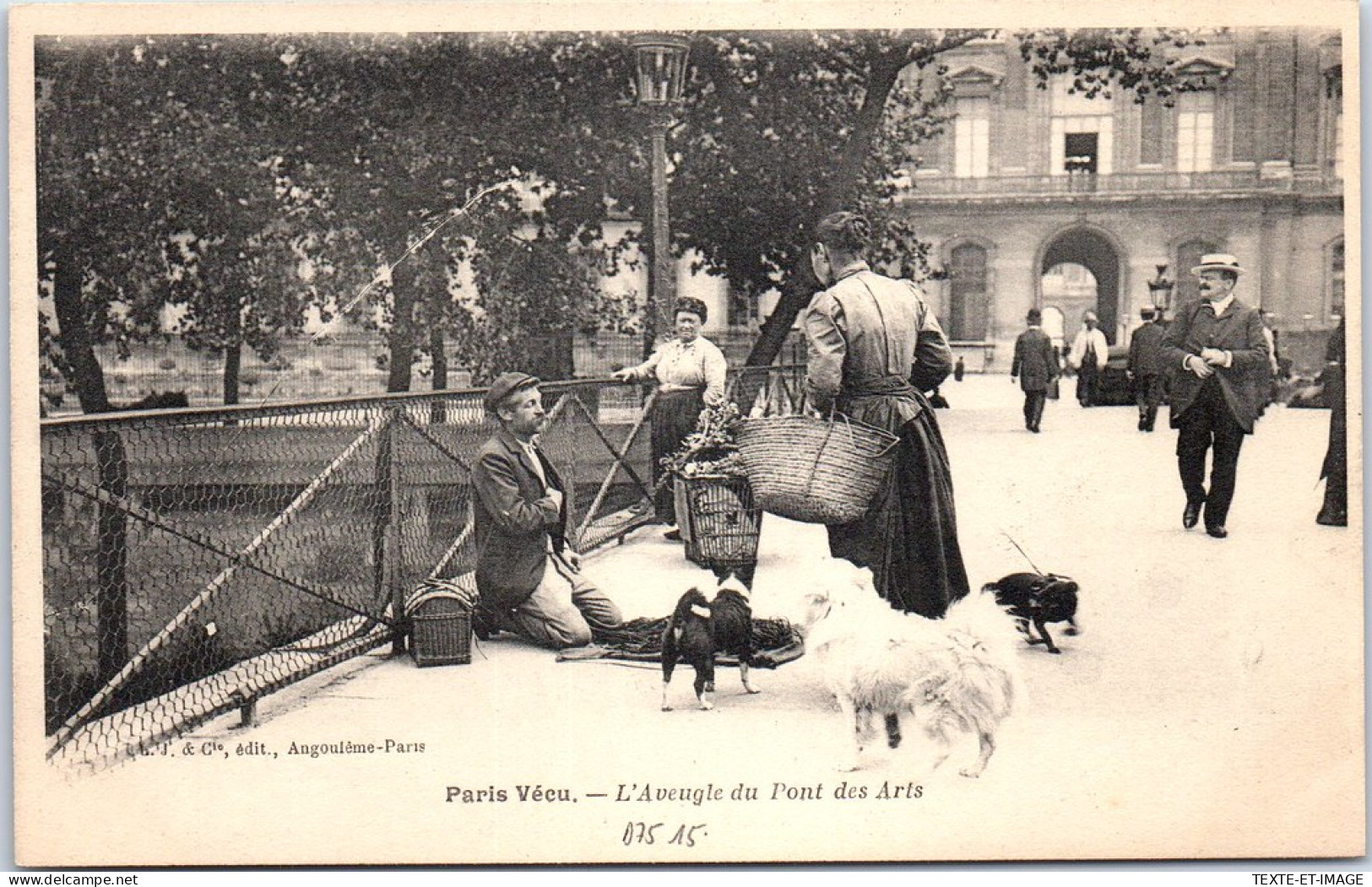 75 PARIS VECU - L'aveugle Du Pont Des Arts  - Ambachten In Parijs