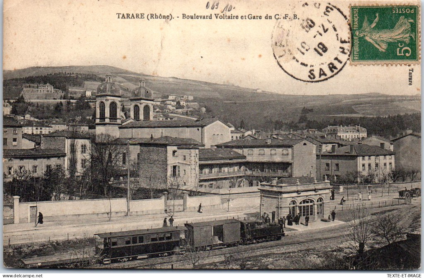 69 TARARE - Boulevard Voltaire Et La Gare. - Tarare