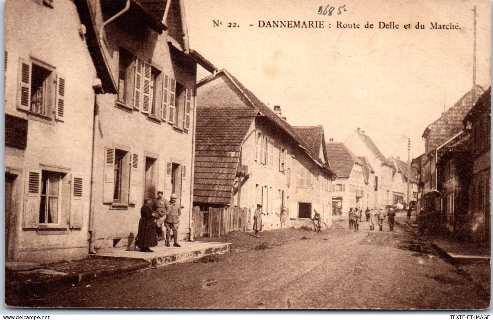 68 DANNEMARIE - Route De Delle Et Le Marche  - Dannemarie