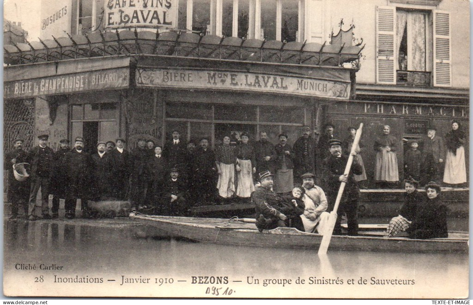 95 BEZONS - Groupe De Sinistres Pendant La Crue De 1910 - Bezons