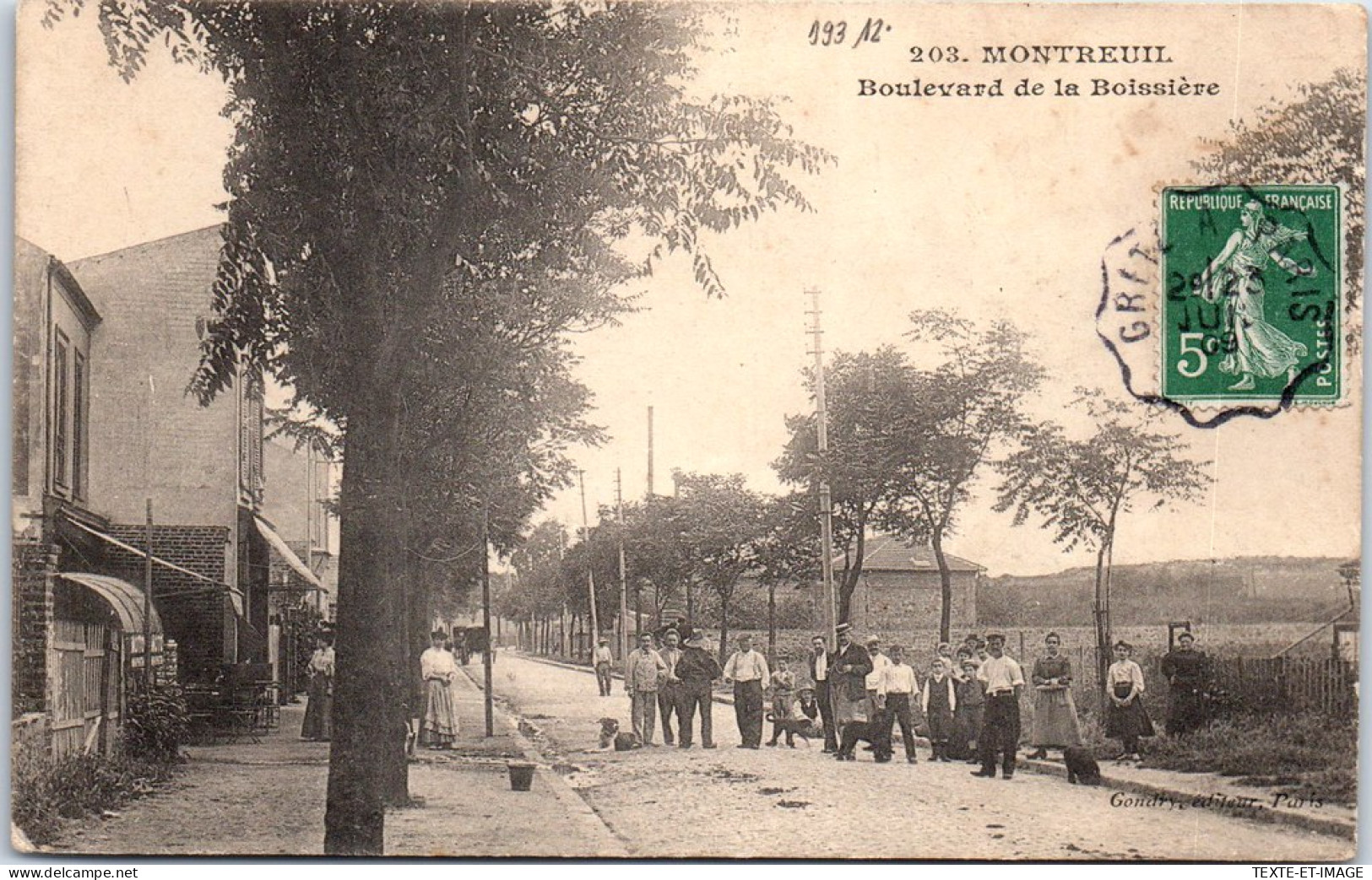 93 MONTREUIL - Le Boulevard De La Boissiere. - Montreuil