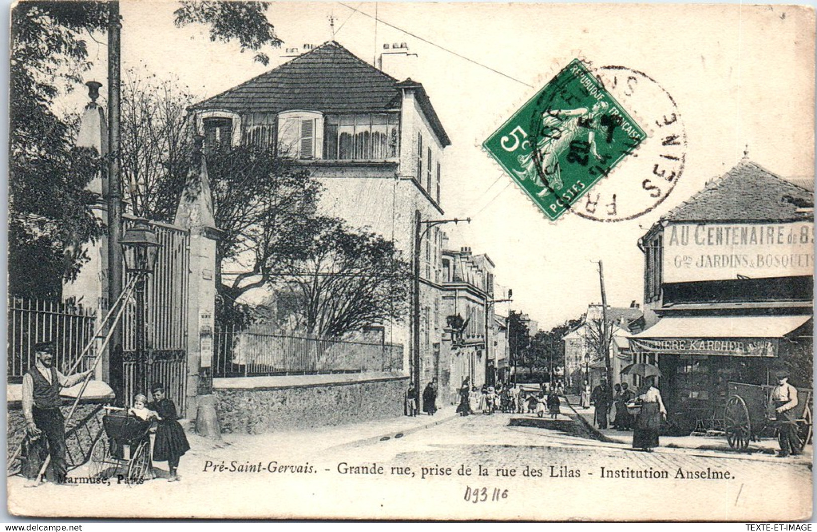 93 LE PRE SAINT GERVAIS - Grande Rue Depuis La Rue Des Lilas  - Le Pre Saint Gervais