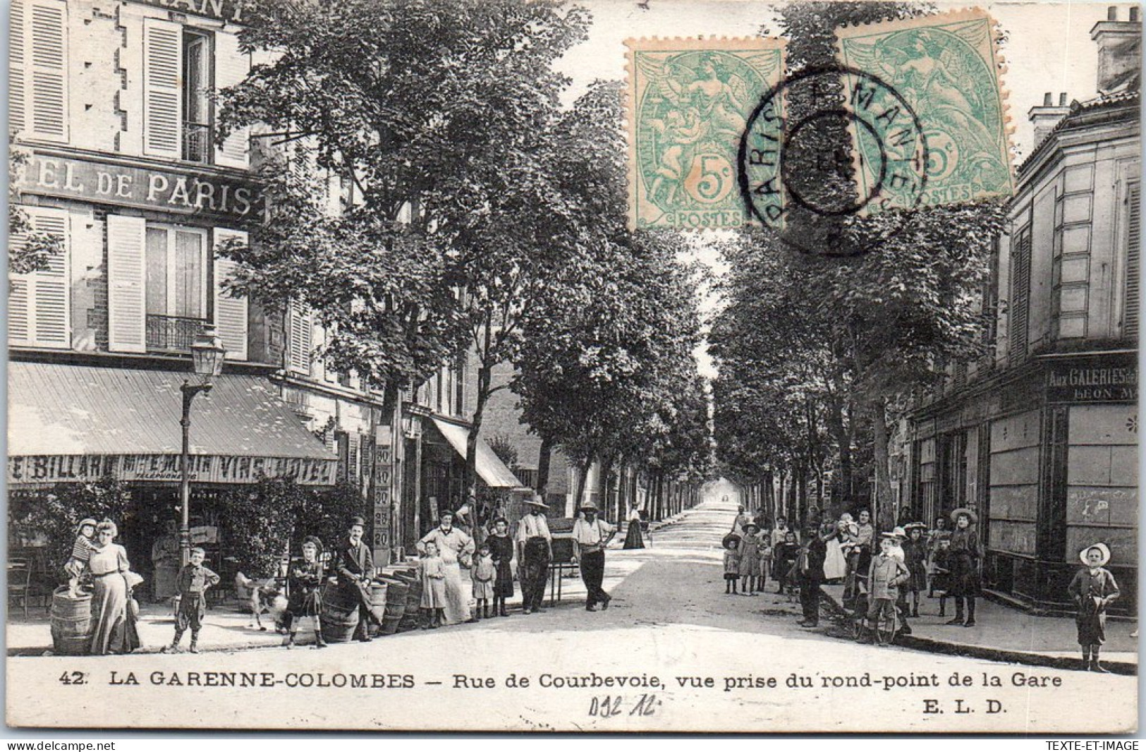92 LA GARENNE COLOMBES - Vue De La Rue De Courbevoie  - La Garenne Colombes
