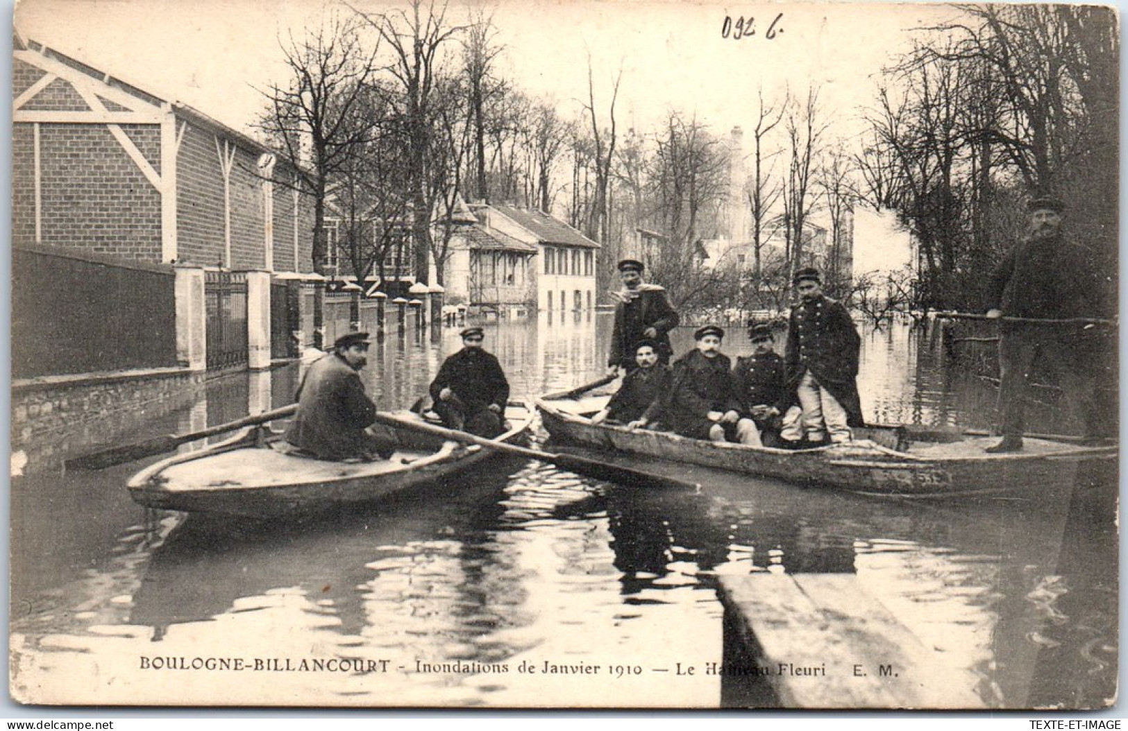 92 BOULOGNE BILLANCOURT - Hameau Fleuri En Janvier 1910 - Boulogne Billancourt