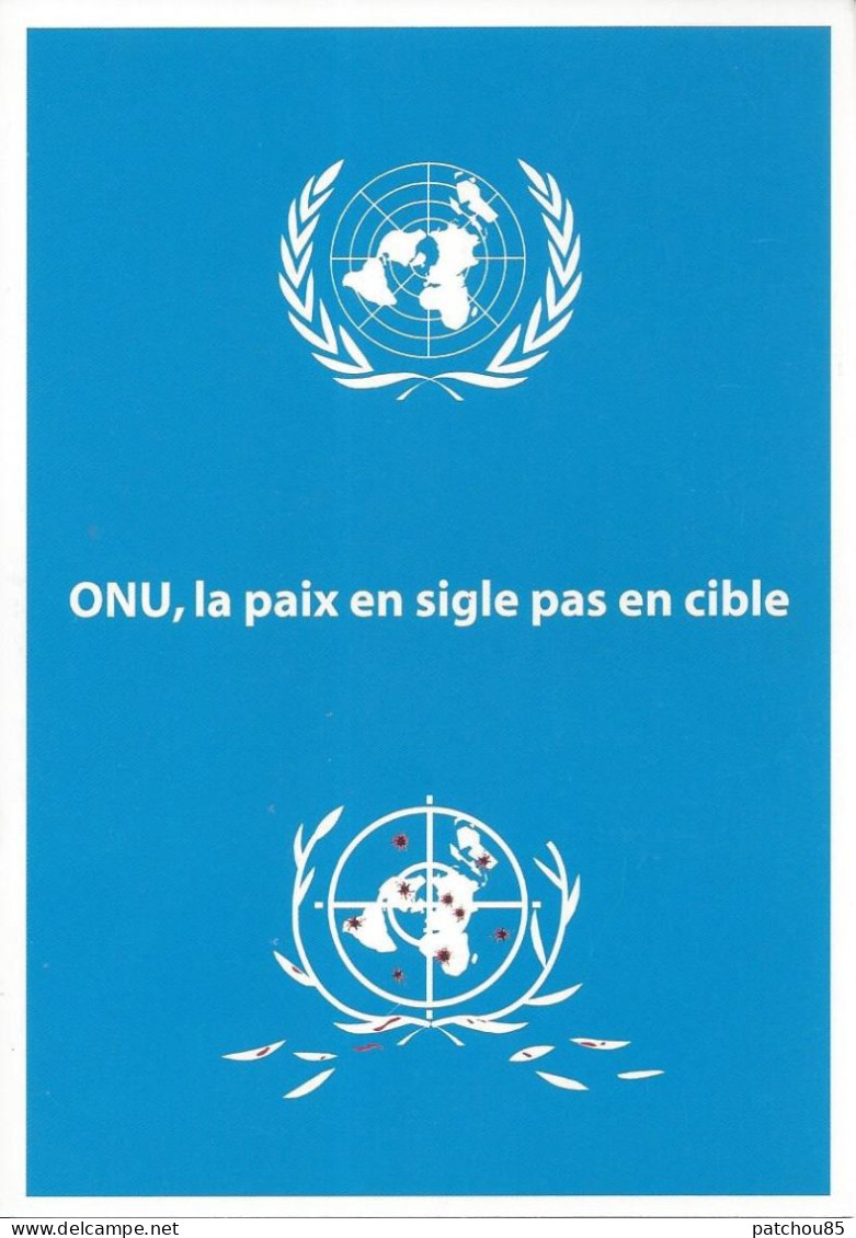CPM  ONU La Paix En Sigle Pas En Cible  L’Humanité - Werbepostkarten