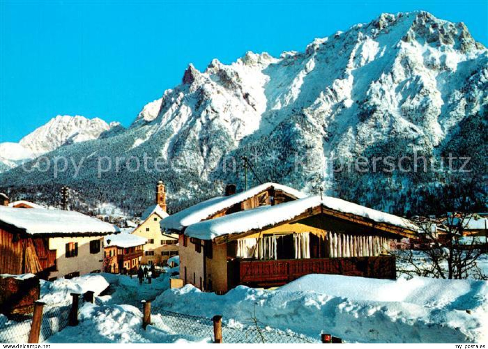 73266065 Mittenwald Bayern Ortsmotiv Mit Kirche Gegen Karwendelgebirge Winterpan - Mittenwald