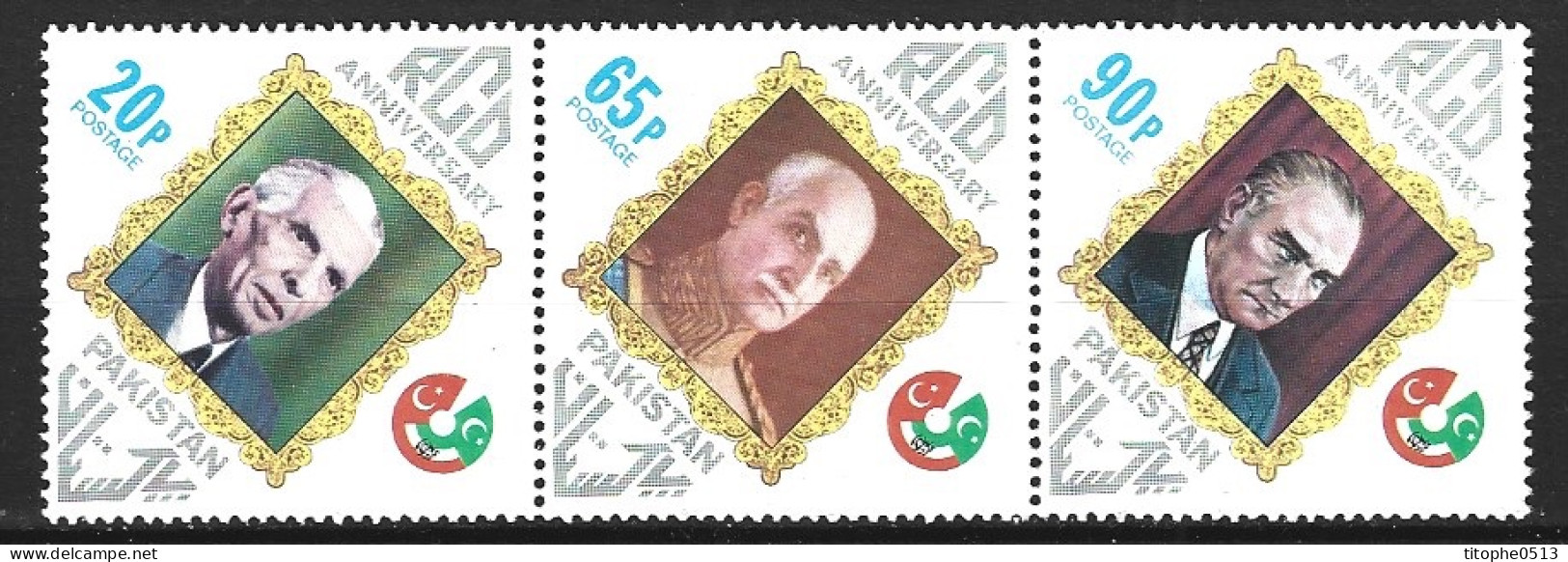 PAKISTAN. N°418-20 De 1976. Shah D'Iran/Atatürk. - Pakistan