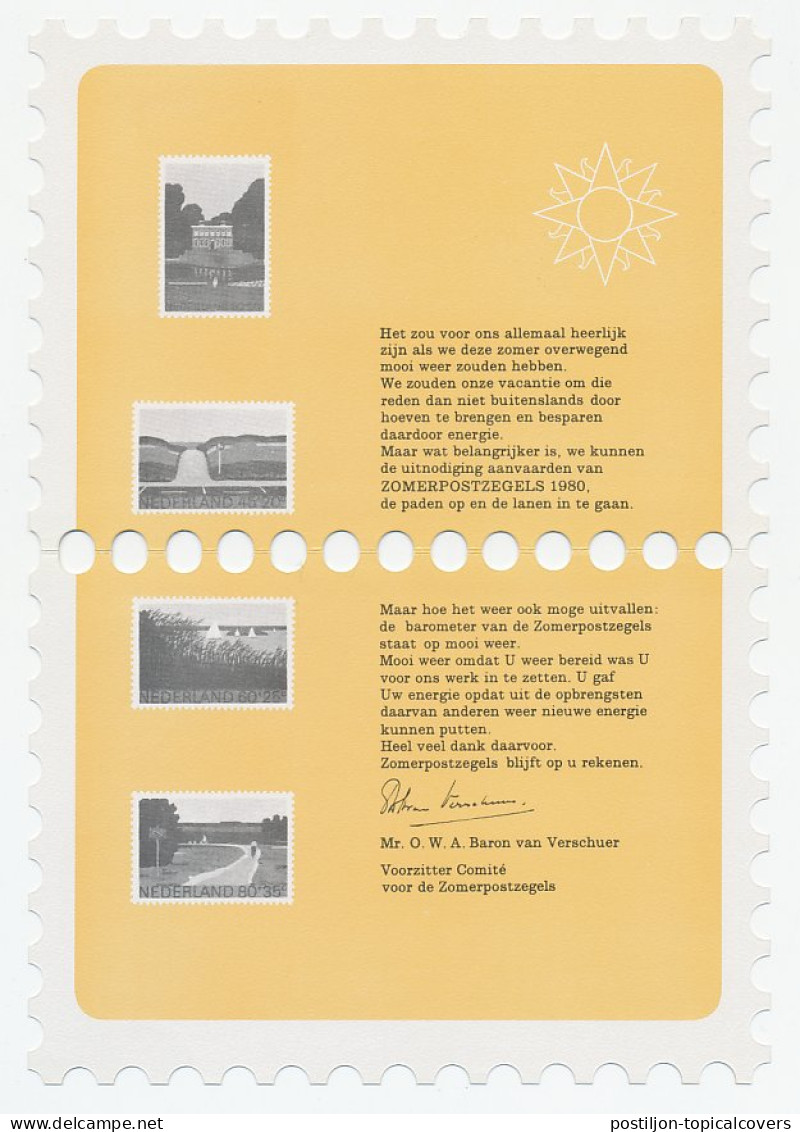 Zomerbedankkaart 1980 - Zonder Classificatie