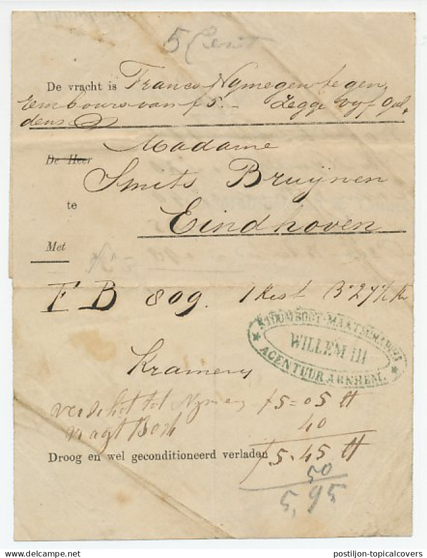 Arnhem - Nijmgen - Eindhoven 1864 - SM Willem III  - Briefe U. Dokumente