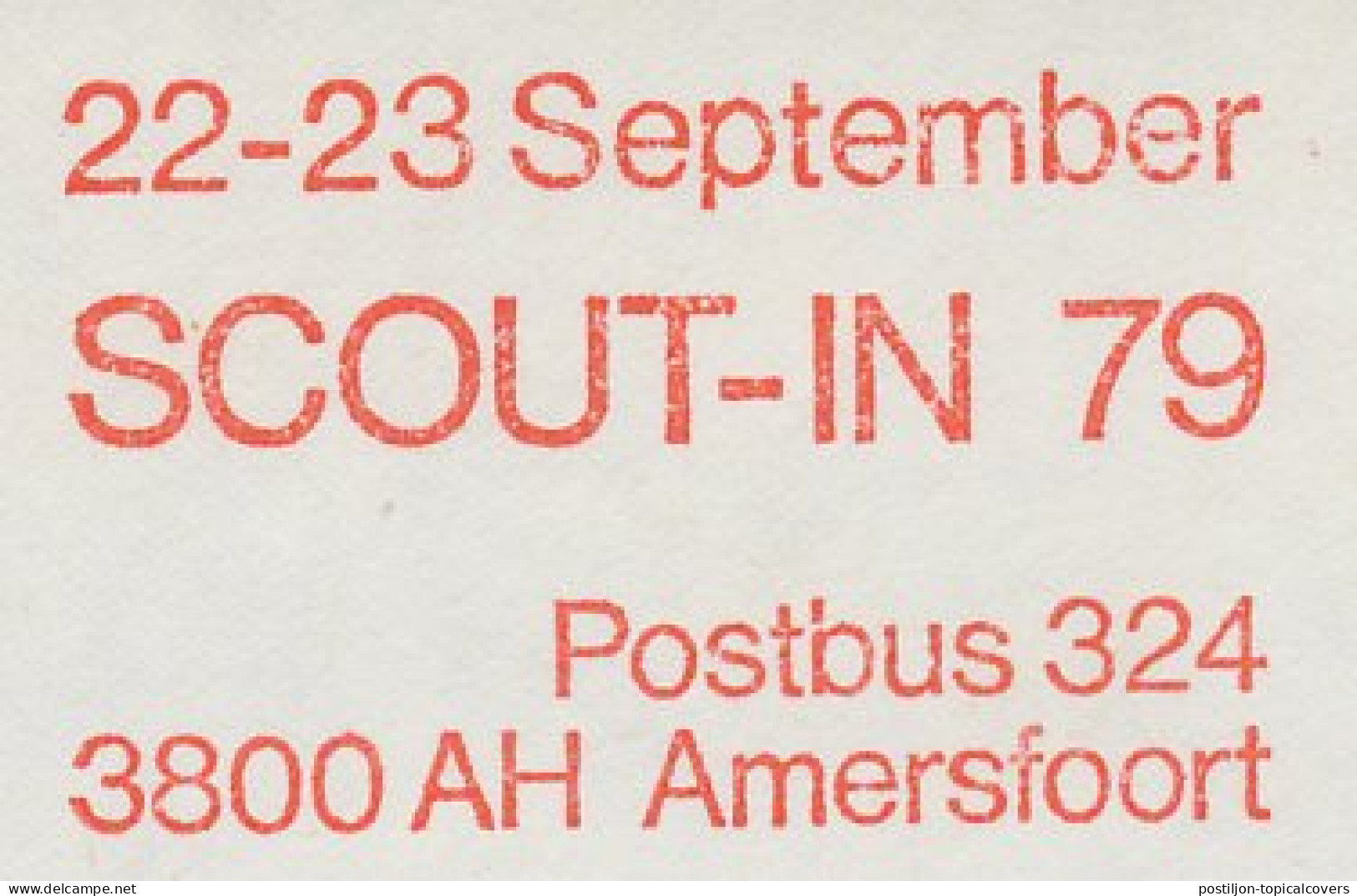 Meter Cut Netherlands 1979 Scout-In 79 Amersfoort - Sonstige & Ohne Zuordnung