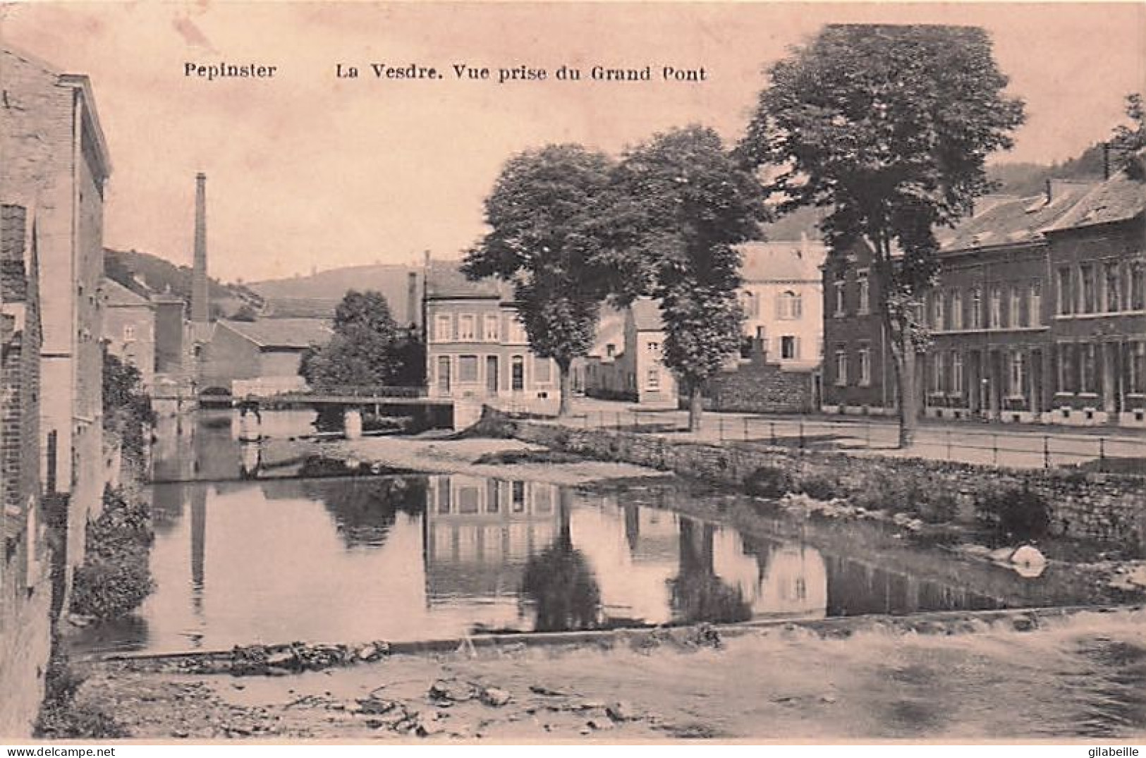 PEPINSTER - La Vesdre  - Vue Prise Du Grand Pont - 1923 - Pepinster