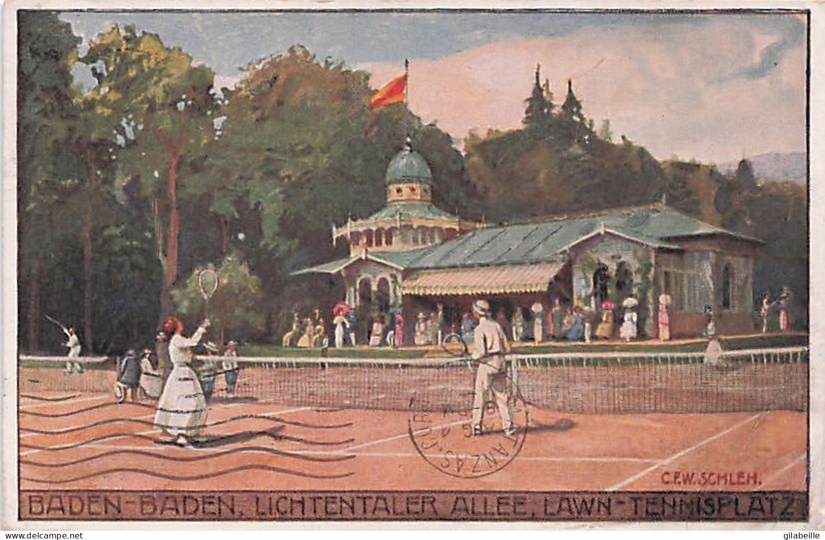 BADEN BADEN - Lichtentaler Allee , Lawn Tennisplatz - 1921 - Baden-Baden