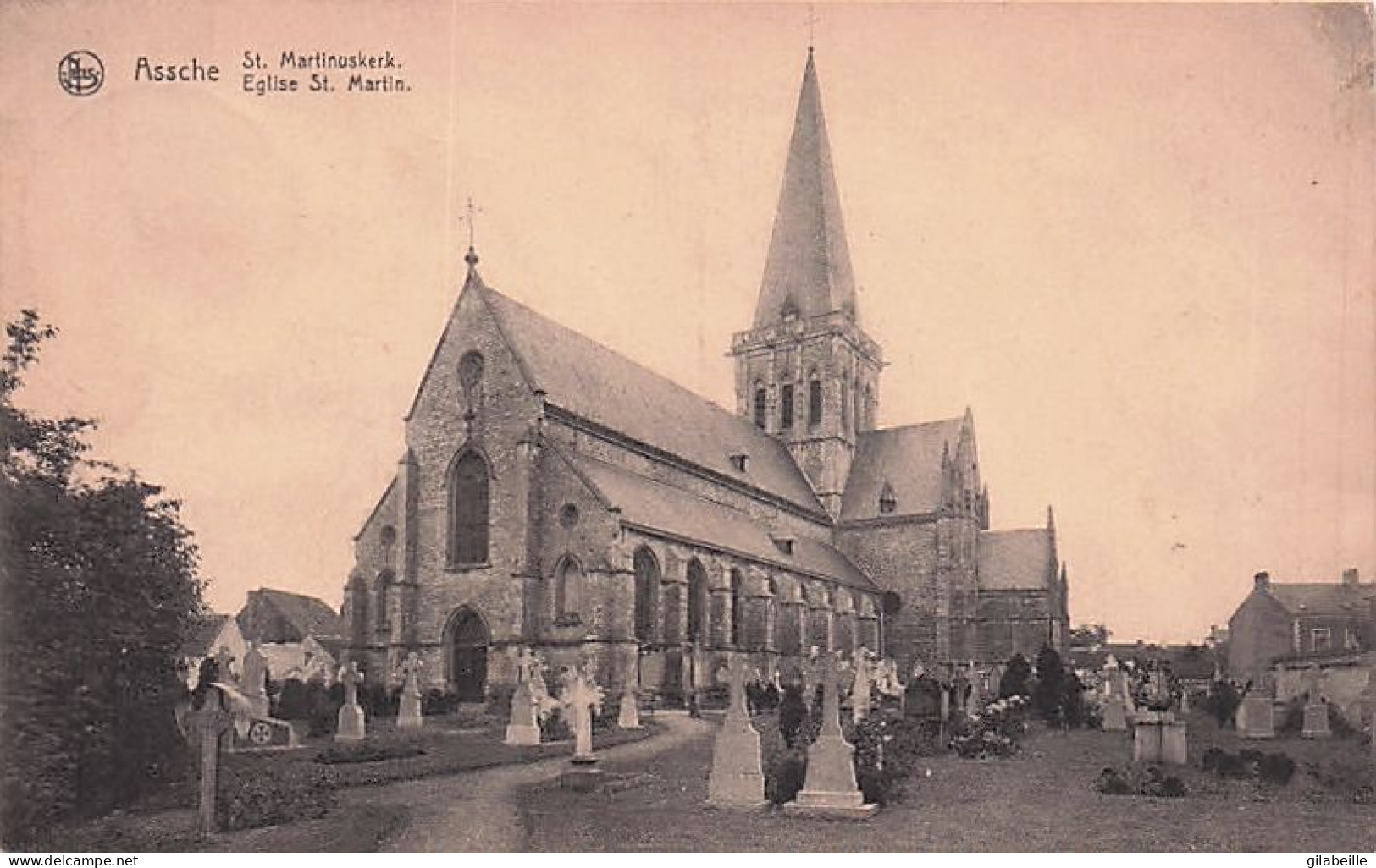 Asse - Assche. St.Martinuskerk. Eglise St. Martin  Et Cimetiere - Asse