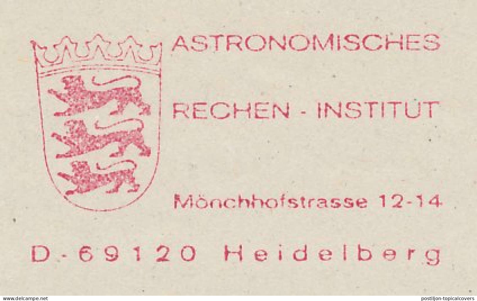 Meter Cut Germany 1998 Astronomical Calculation Institute - Astronomie
