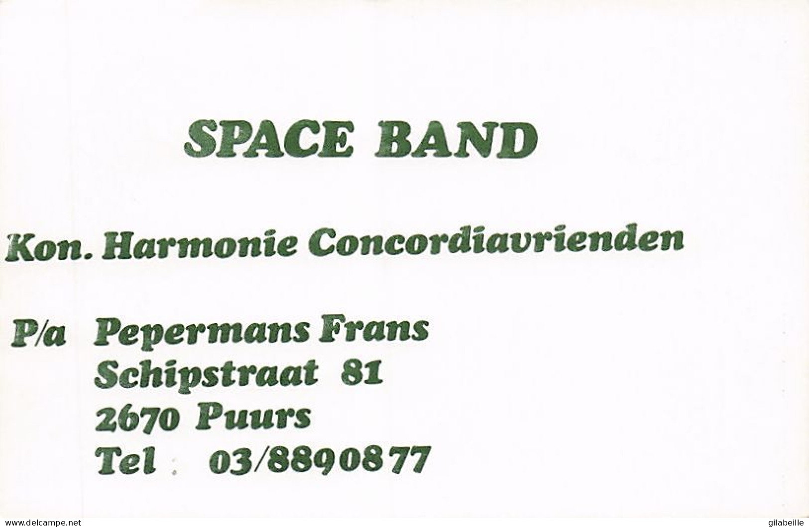 PUURS - PUERS - Kon.Harmonie Concordiavrienden -  SPACE BAND - Non Classés