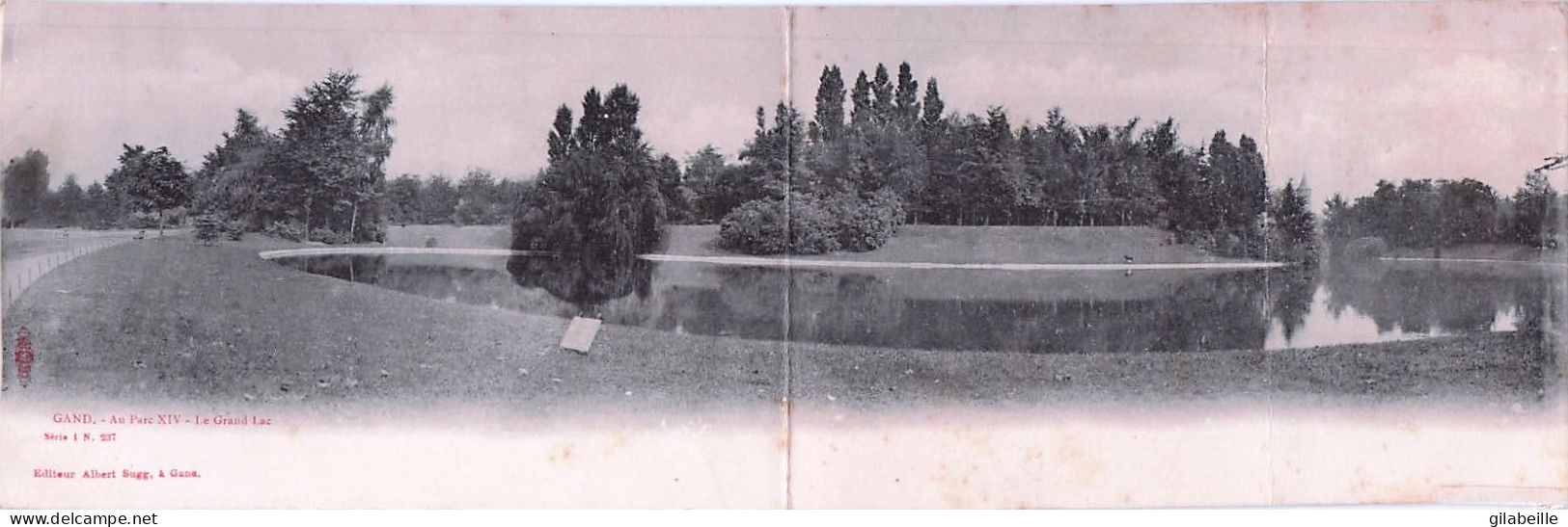 GENT - GAND -   Au Parc XIV - Le Grand Lac - Carte Double - 1903 - Gent