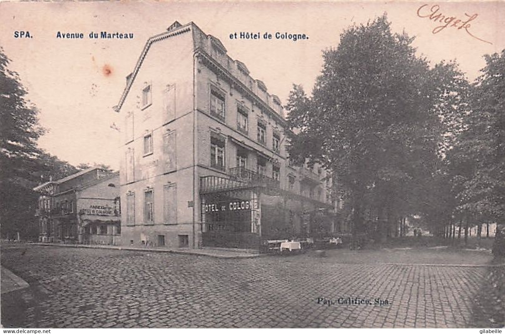 SPA - Avenue Du Marteau Et Hotel De Cologne - 1908 - Spa