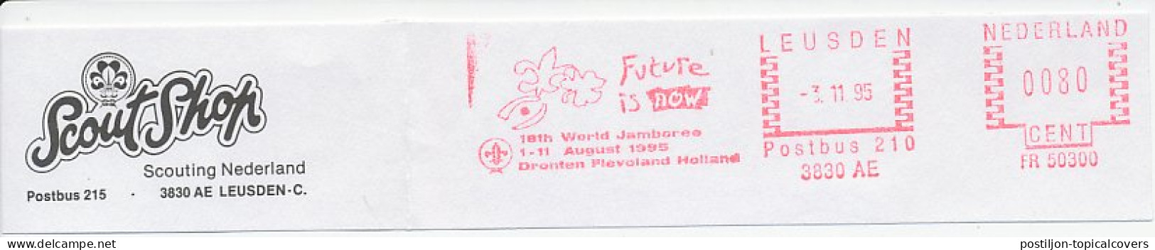 Meter Top Cut Netherlands 1995 ( FR 50300 ) 18th World Jamboree Dronten Flevoland - Future Is Now - Altri & Non Classificati