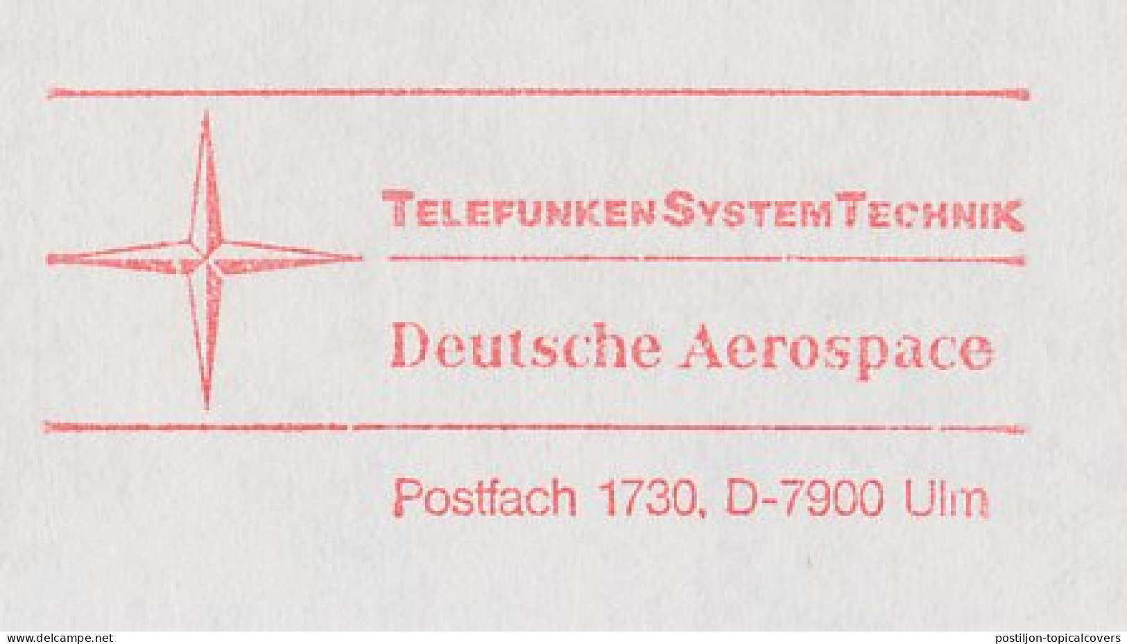 Meter Top Cut Germany 1990 Deutsche Aerospace - Telefunken - Sterrenkunde