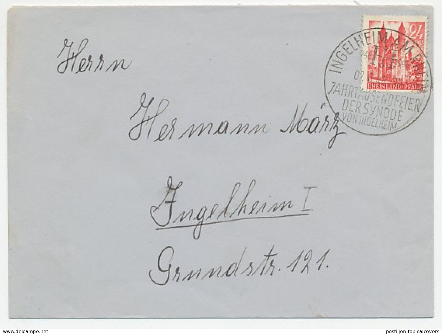 Cover / Postmark Germany / Rheinland Pfalz 1948 Synod Of Ingelheim  - Other & Unclassified