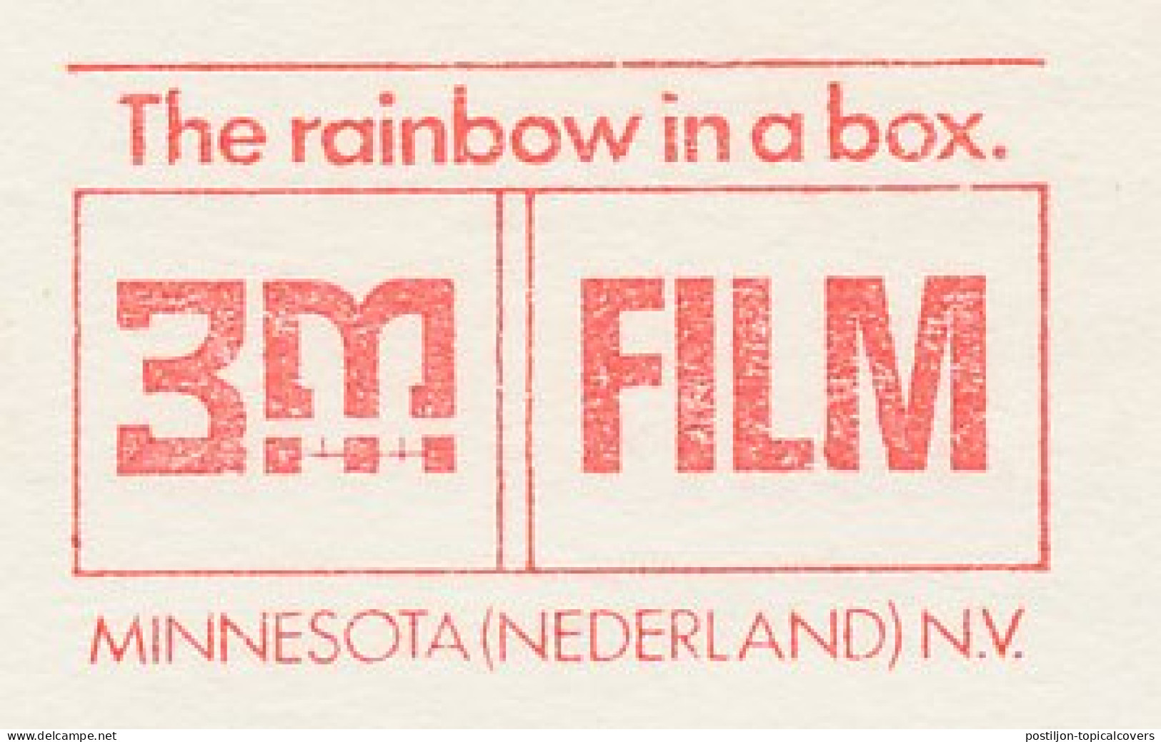 Meter Card Netherlands 1972 3M Film - The Rainbow In A Box - Leiden - Cinéma