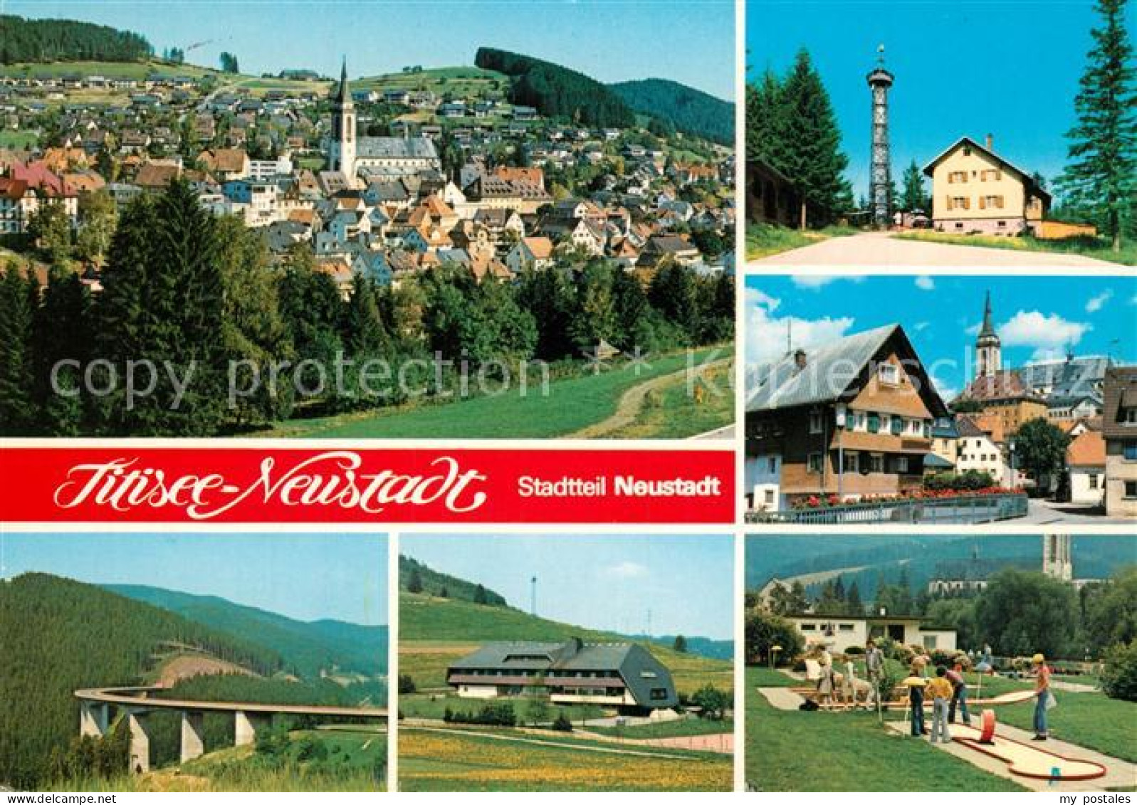 73265910 Neustadt Schwarzwald Gesamtansicht Hauptstrasse Minigolf Aussichtsturm  - Titisee-Neustadt